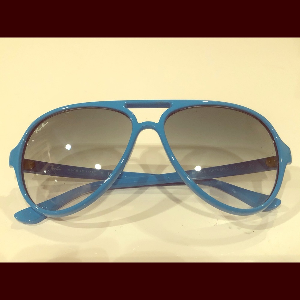 Ray Ban Turquoise Plastic Aviator Sunglasses